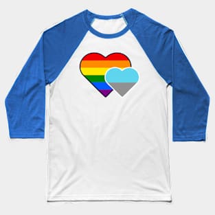 Autosexual Double Heart Baseball T-Shirt